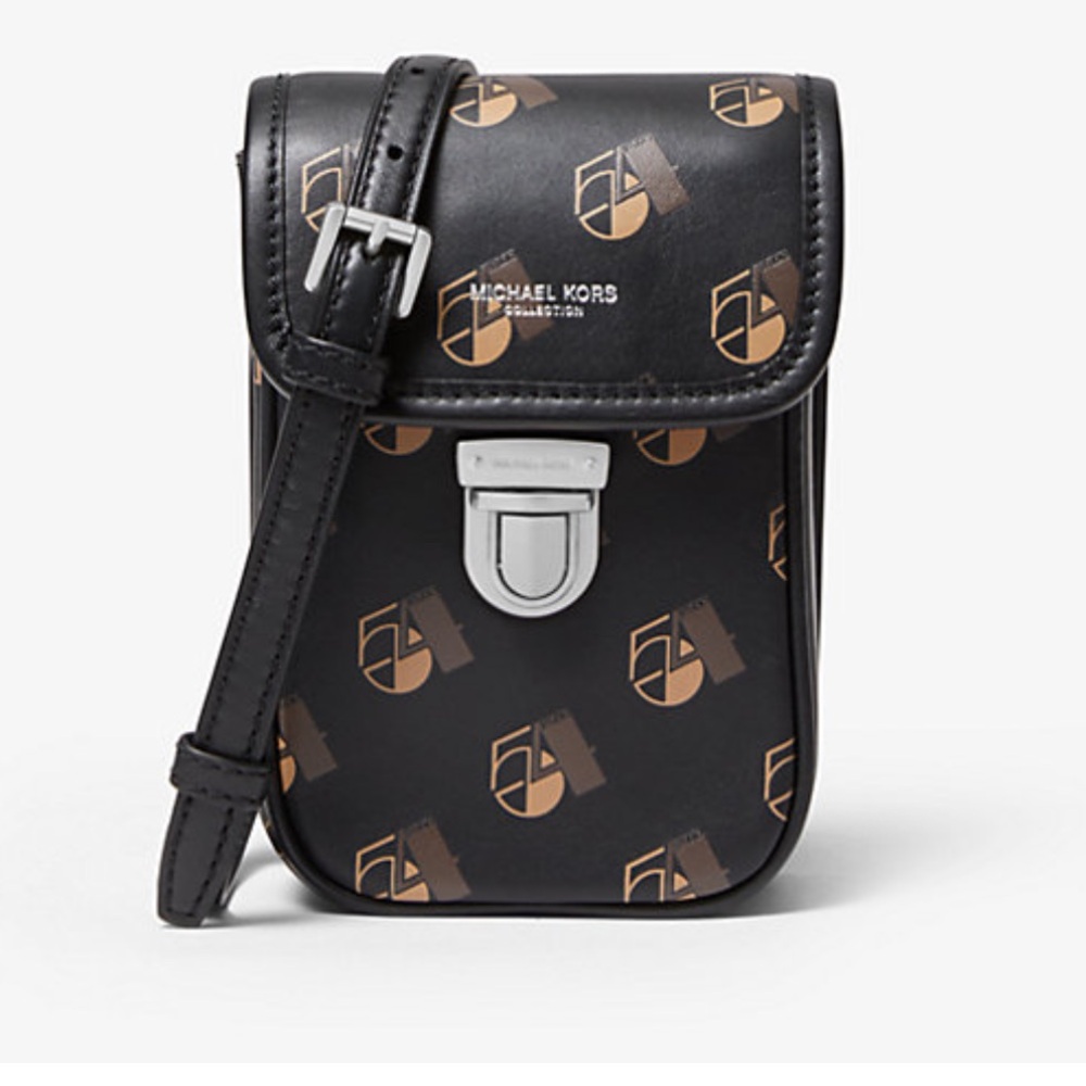 STUDIO 54 MICHAEL KORS COLLECTION STUDIO 54 LEATHER MONOGRAM CROSSBODY BAG